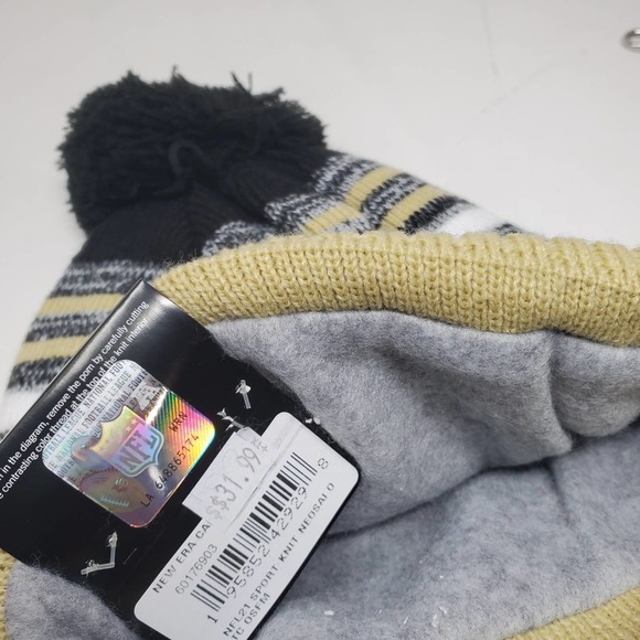 NEW 2021 NFL NEW ERA ON FIELD SIDELINE POM BEANIE - New Orleans Saints - Picture 3 of 4